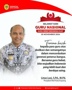 Pj. Wali Kota Linus Lusi, Mengucapkan Selamat Hari Guru