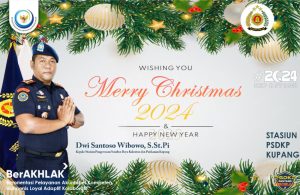 Kepala Stasiun PSDKP Kupang, Dwi Santoso Wibowo, Mengucapkan Selamat merayakan Natal 2024 dan Tahun Baru 2025