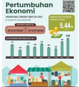 Ekonomi Nusa Tenggara Timur Triwulan II-2025 Tumbuh 7,54 Persen (q-to-q), Ekonomi Nusa Tenggara Timur Triwulan II-2025 Tumbuh 5,44 Persen (y-on-y)