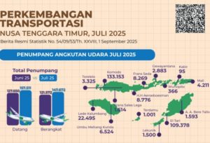 Mobilitas Penduduk NTT meningkat pada Juli 2025